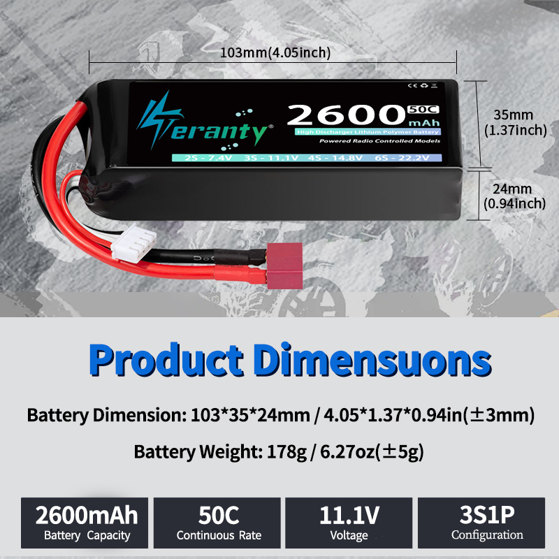 TERANTY 3S 2200/2400/2600mAh L - огляд і ціна Rc Hobby Model
