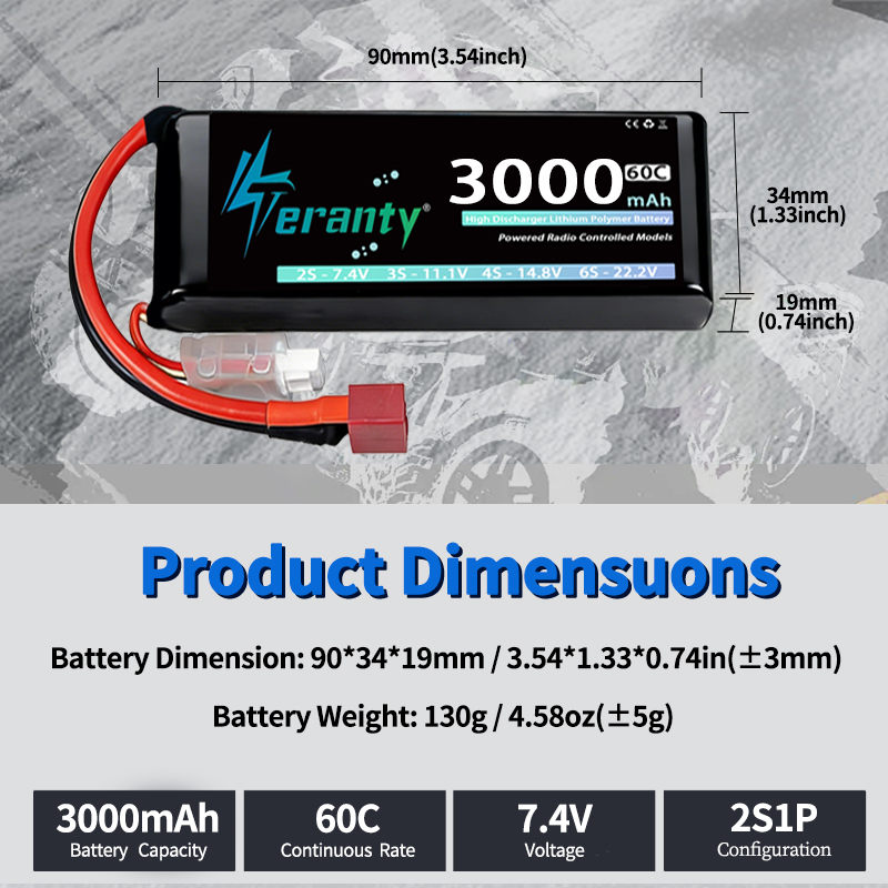 TERANTY 2S 3000mAh Lipo Batter - огляд і ціна Rc Hobby Model