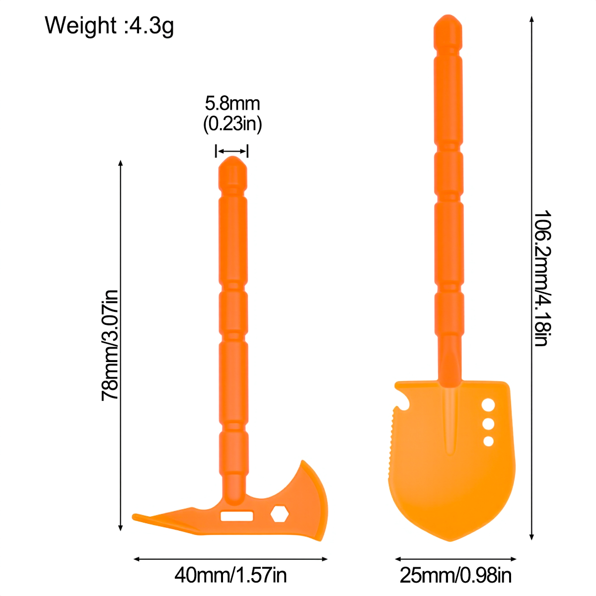 Simulated Plastic Shovel Picka - огляд і ціна Rc Hobby Tools