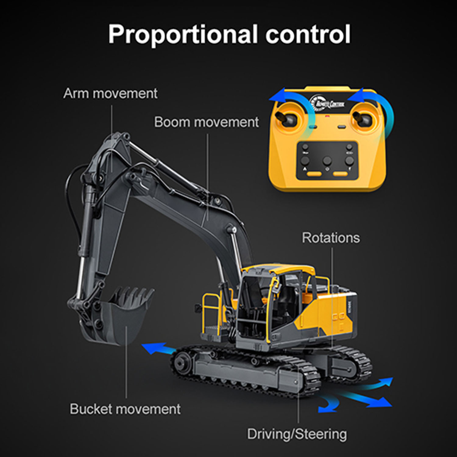 1/16 DoubleE E598 003 Electric - огляд і ціна Rc Hobby Excavator