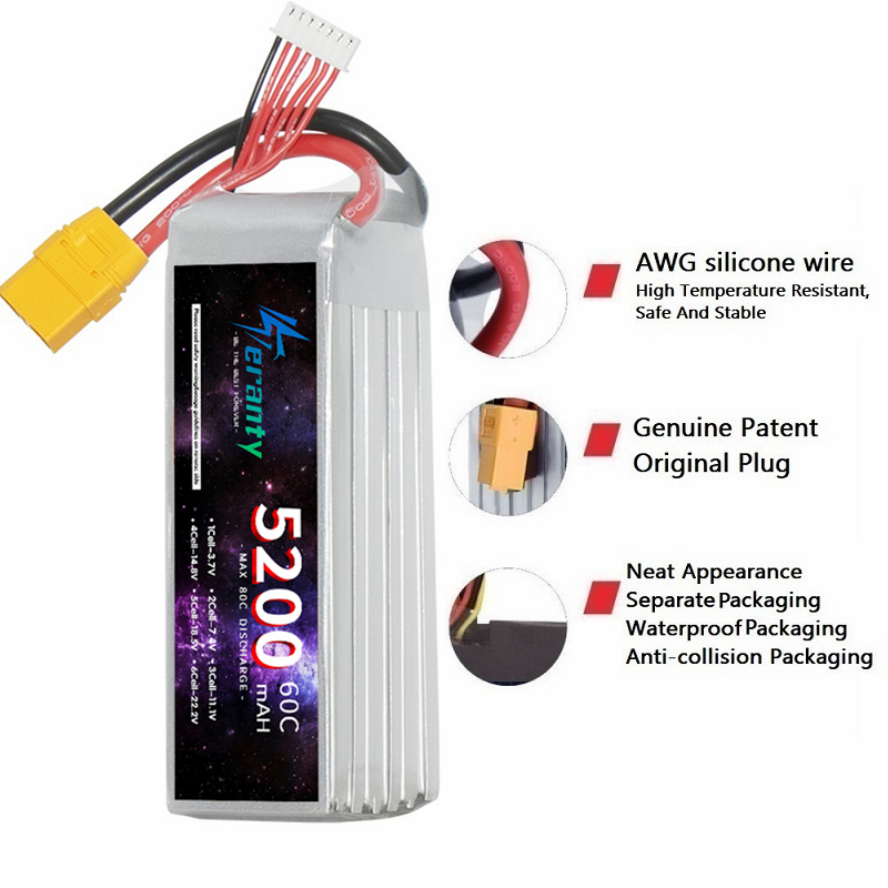 TERANTY 6S 5200mAh Lipo Batter - огляд і ціна Rc Hobby Model