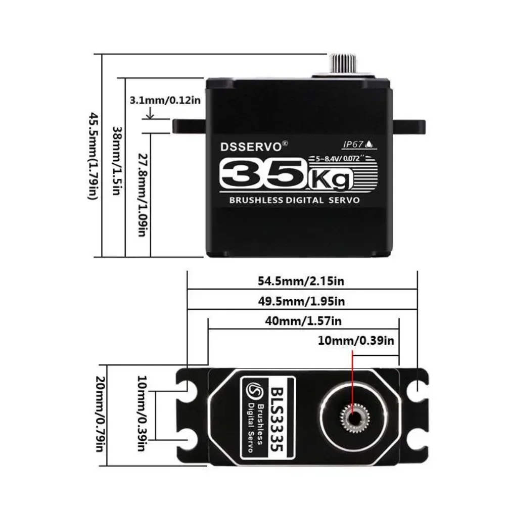 35KG BLS3335 Digital Servo Mot - огляд і ціна Rc Hobby Tools