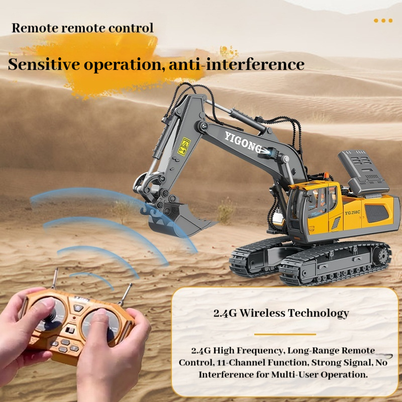 YIGONG Alloy Remote Control En - огляд і ціна Rc Hobby Excavator
